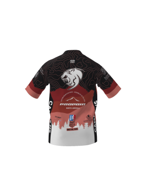 Podiumwear Men's Silver Short Sleeve MTB Jersey (Cycling) Back View