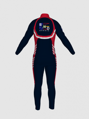 Podiumwear Nordic Child's Two-Piece Race Suit (Nordic Skiing) Back View