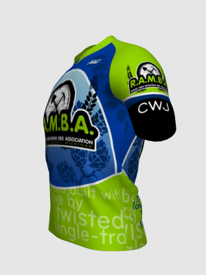 Podiumwear Men's V-Neck Tee (Running) Side View