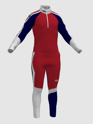 Podiumwear Nordic Child's Two-Piece Race Suit (Nordic Skiing) Front View