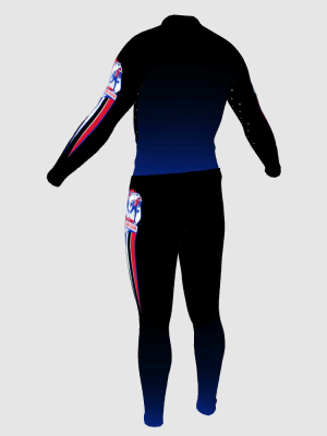 Podiumwear Nordic Child's Two-Piece Race Suit (Nordic Skiing) Back View