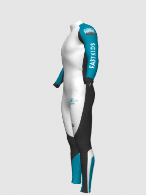 Podiumwear Nordic Child's Two-Piece Race Suit (Nordic Skiing) Side View