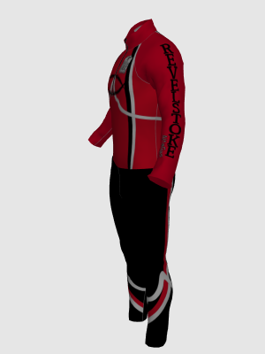 Podiumwear Nordic Child's Two-Piece Race Suit (Nordic Skiing) Side View