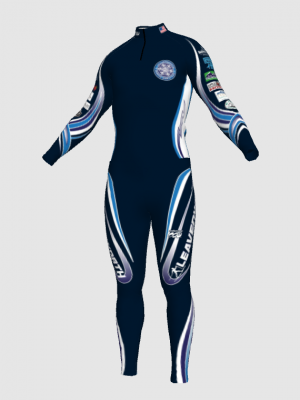 Podiumwear Nordic Child's Two-Piece Race Suit (Nordic Skiing) Front View