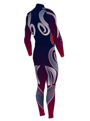 Podiumwear Nordic Child's Two-Piece Race Suit (Nordic Skiing) Back View