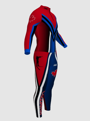 Podiumwear Nordic Child's Two-Piece Race Suit (Nordic Skiing) Side View