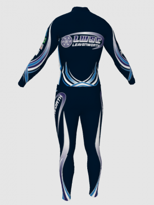 Podiumwear Nordic Child's Two-Piece Race Suit (Nordic Skiing) Back View