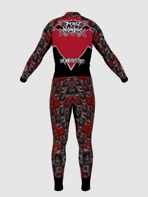 Podiumwear Unisex Silver Two-Piece Race Suit