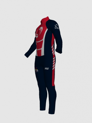 Podiumwear Nordic Child's Two-Piece Race Suit (Nordic Skiing) Side View