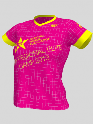 Podiumwear Women's V-Neck Tee (Nordic Skiing) Front View