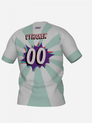 Podiumwear Men's V-Neck Tee (Running) Back View