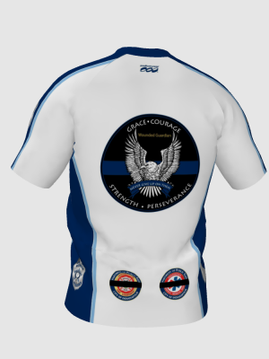 Podiumwear Men's V-Neck Tee (Running) Back View