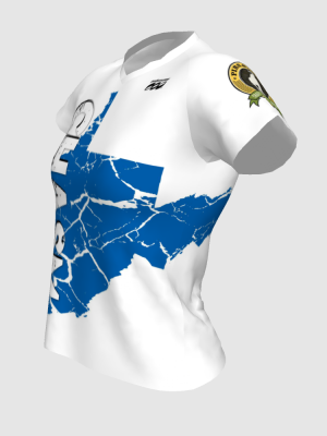 Podiumwear Women's V-Neck Tee (Nordic Skiing) Side View