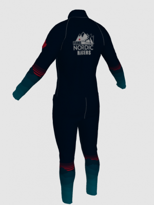 Podiumwear Nordic Child's Two-Piece Race Suit (Nordic Skiing) Back View