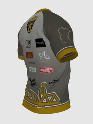 Podiumwear Men's V-Neck Tee (Running) Side View