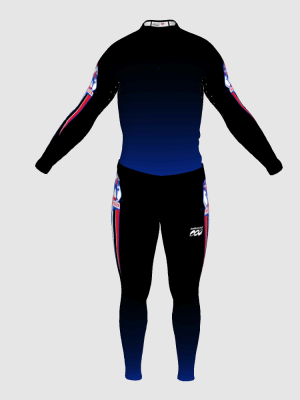 Podiumwear Nordic Child's Two-Piece Race Suit (Nordic Skiing) Front View