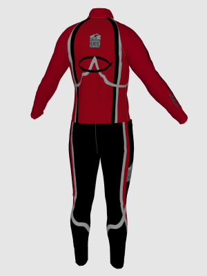 Podiumwear Nordic Child's Two-Piece Race Suit (Nordic Skiing) Back View