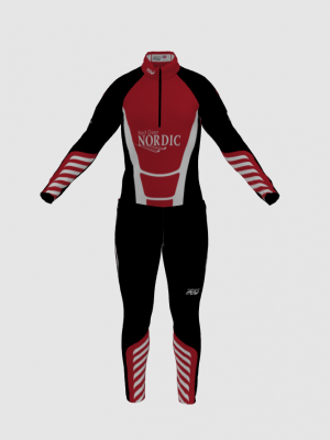 Podiumwear Nordic Child's Two-Piece Race Suit (Nordic Skiing) Front View