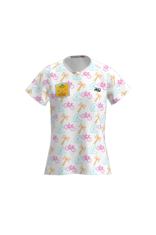 Podiumwear Women's Silver Short Sleeve MTB Jersey - NEW FABRIC 2025! Gallery