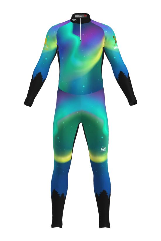 Podiumwear Unisex Silver Two-Piece Race Suit Gallery